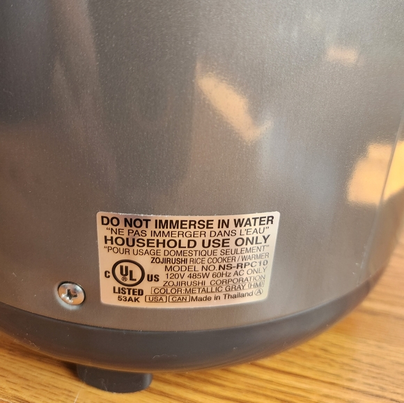 Zojirushi NS-RPC10 Rice Cooker & Warmer - 5.5-Cup - Metallic Gray - Open Box - Picture 12 of 16